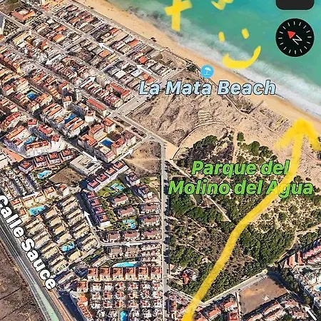 Studio Penthouse Mit Meerblick 650m Vom La Mata Lägenhet